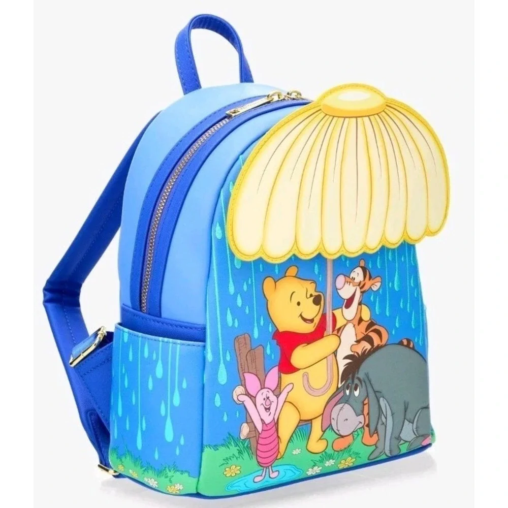 Loungefly Disney Winnie the Pooh & Friends Rainy Daisy Umbrella Backpack +Wallet
